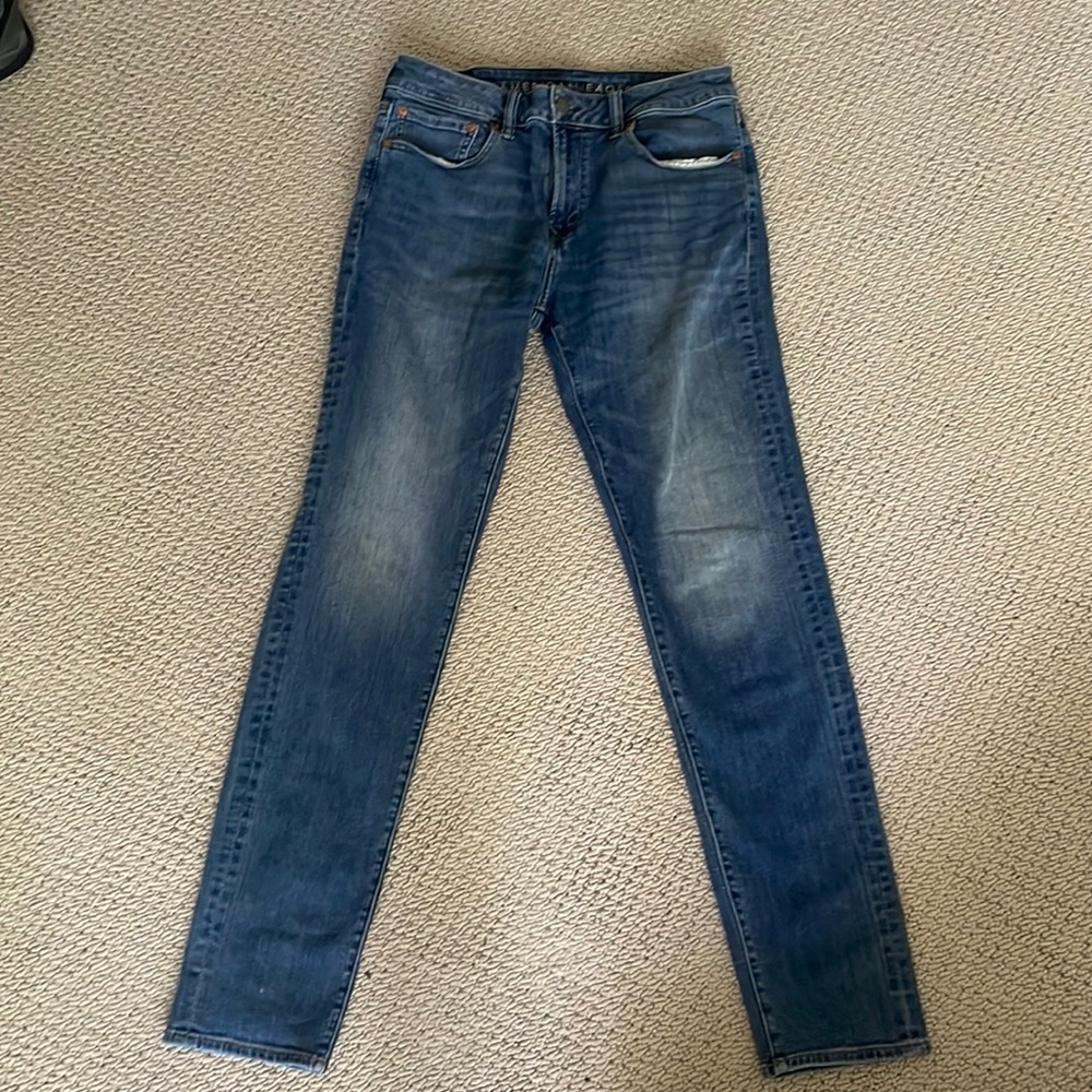 American Eagle AE Athletic Fit Jeans Next Level Flex Mens 30x34 GUC W30 L34